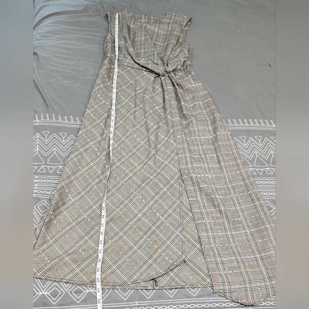 Maeve Reese Plaid Sleeveless Twist Front Dress Size 8 - Picture 2 of 12